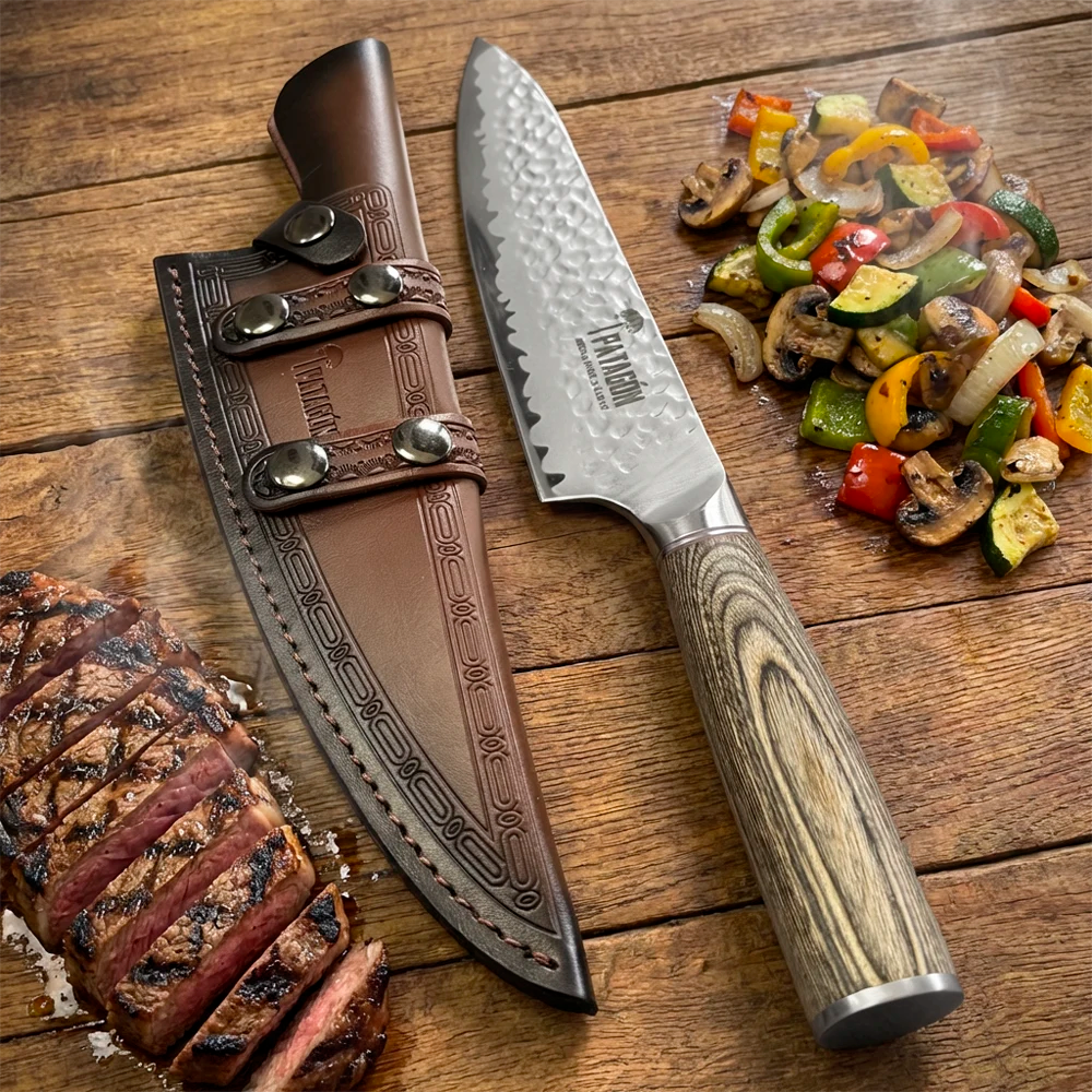 Pack cuchillo parrillero + funda reforzada PATAGÓN - VIVA EL ASADO