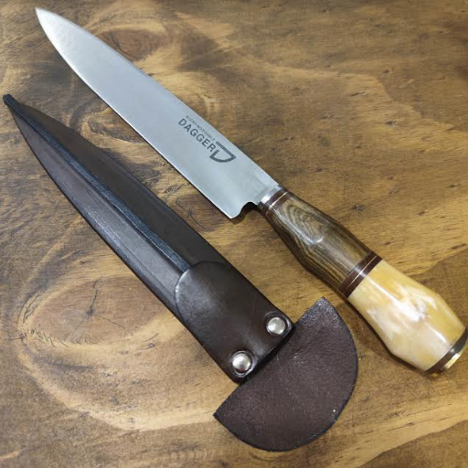 Cuchillo Artesanal Hueso Madera 20 cm