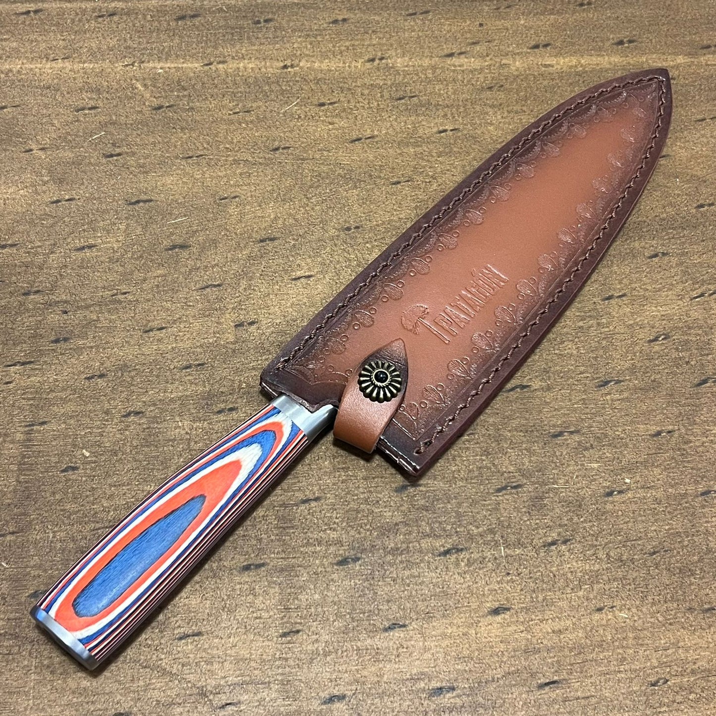 Funda Cuero Patagón Para cuchillo Chef