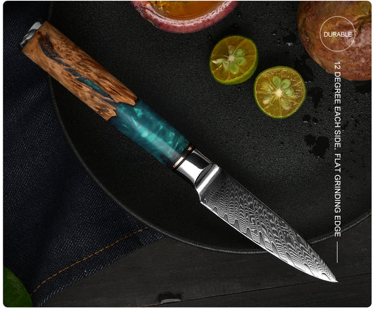 Cuchillo Puntilla Patagón Damasco 67 capas 9 cm - Mediterraneo