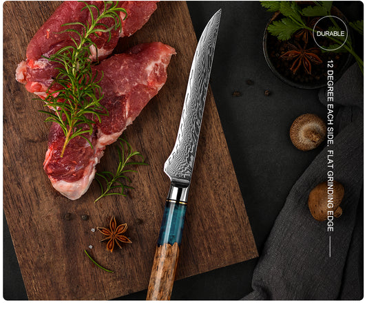 Cuchillo Deshuesador Patagón Damasco 67 capas hoja 14 cm - Mediterraneo