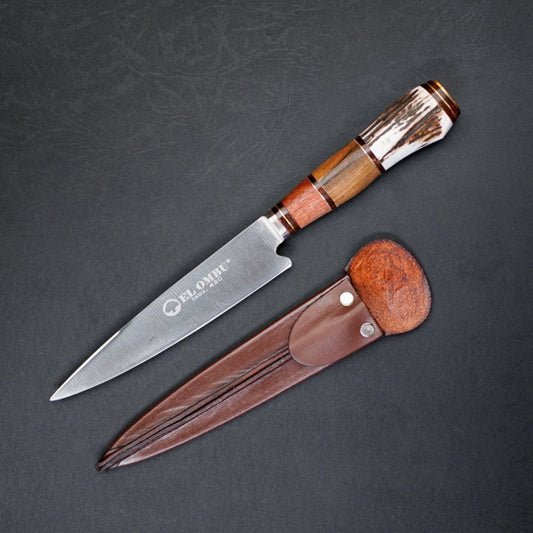 Cuchillo Gaucho El Ombú Artesanal Hueso Madera Premium hoja 16 cm