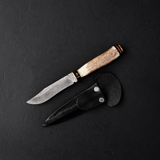 Cuchillo mini Bowie Damasco 67 capas hoja 8,5 cm