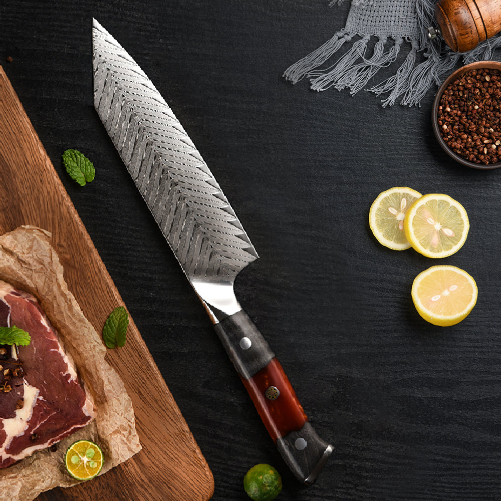 Cuchillo Kiritsuke Patagon Damasco 73 capas 18 cm LLOICA