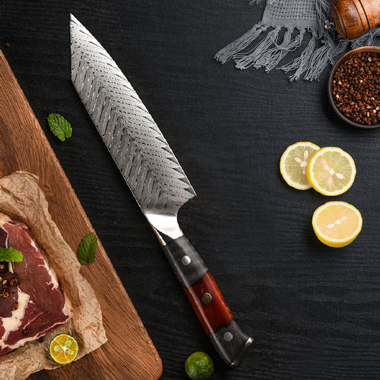 Cuchillo Kiritsuke Patagon Damasco 73 capas 18 cm LLOICA