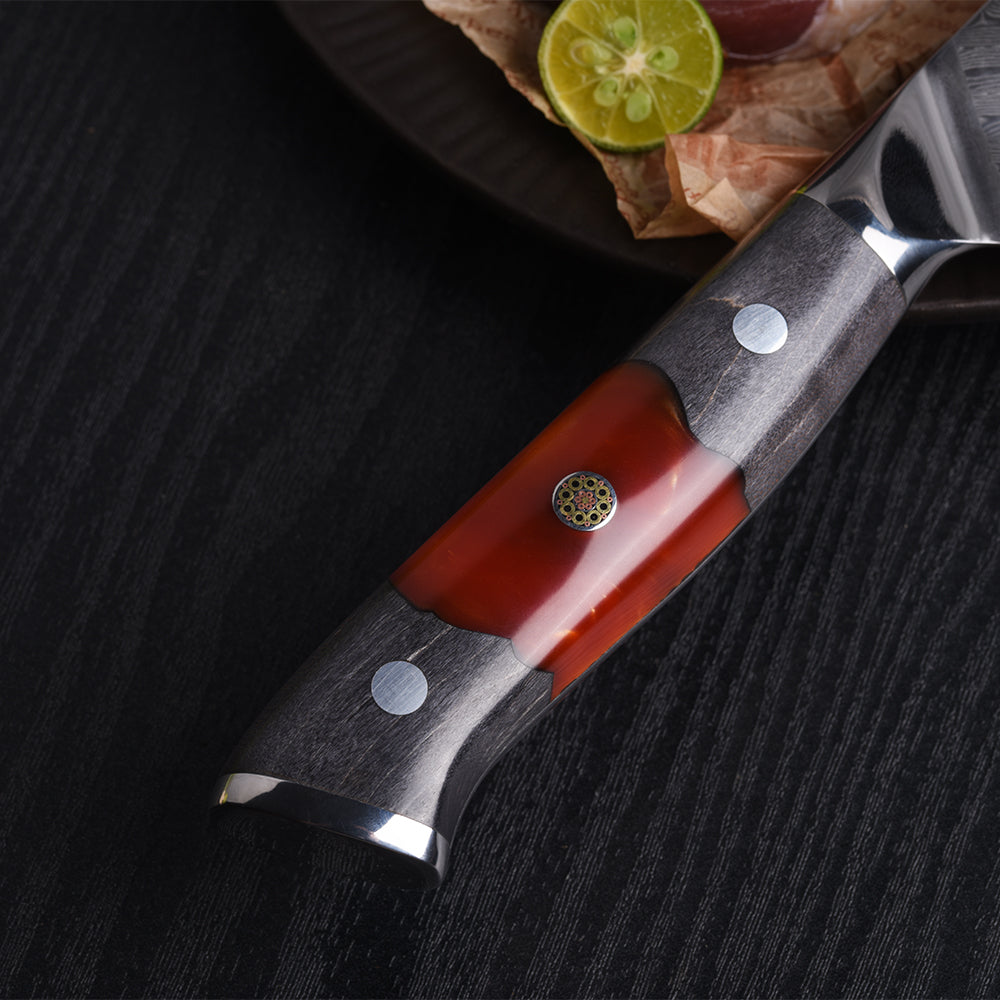 Cuchillo Kiritsuke Patagon Damasco 73 capas 18 cm LLOICA