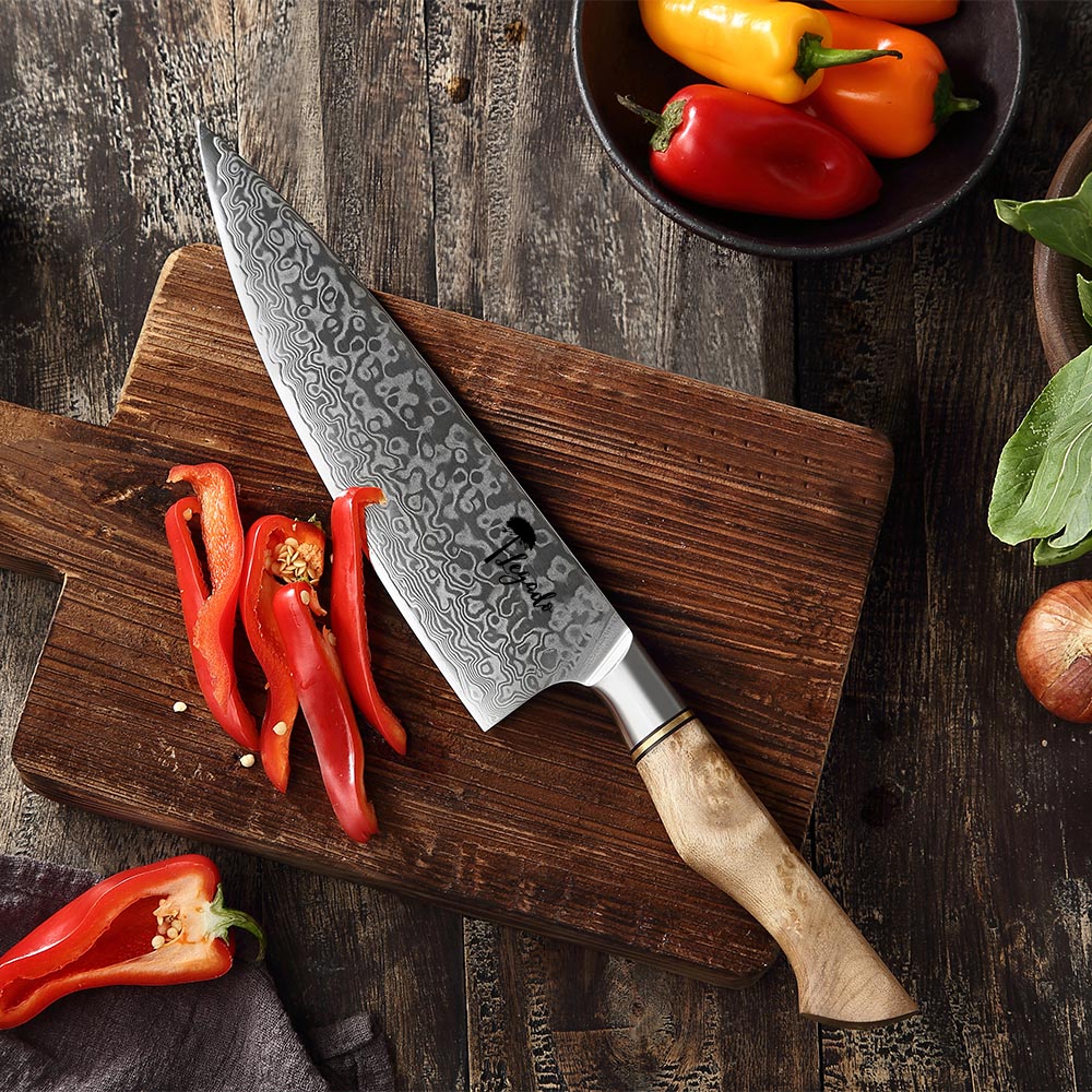 ABEDUL - Cuchillo Chef Damasco 67 capas hoja 20 cm LEGADO
