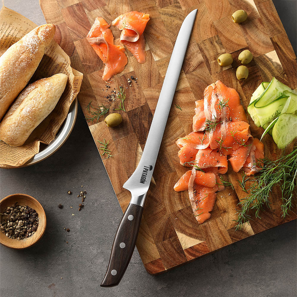 Cuchillo Jamonero Acero Alemán Premium Hoja 26 cm - ROBLE