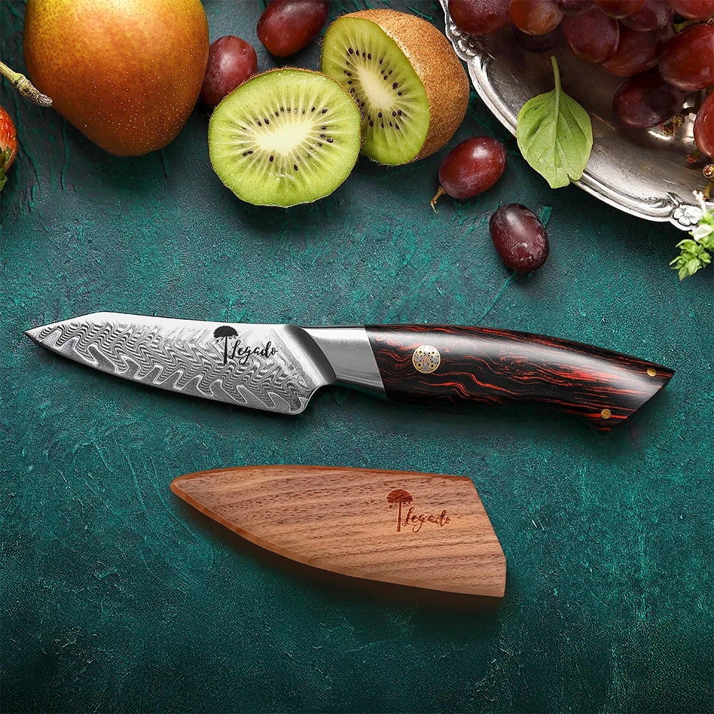 Cuchillo Petty Damasco 73 capas hoja 13 cm LEGADO - MAGMA