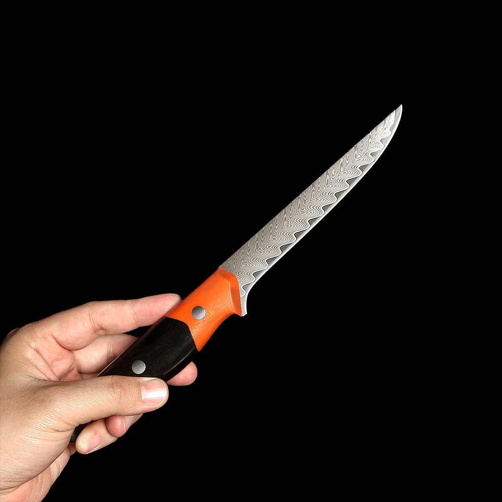 Cuchillo Deshuesador Patagón Damasco 67 capas hoja 14 cm