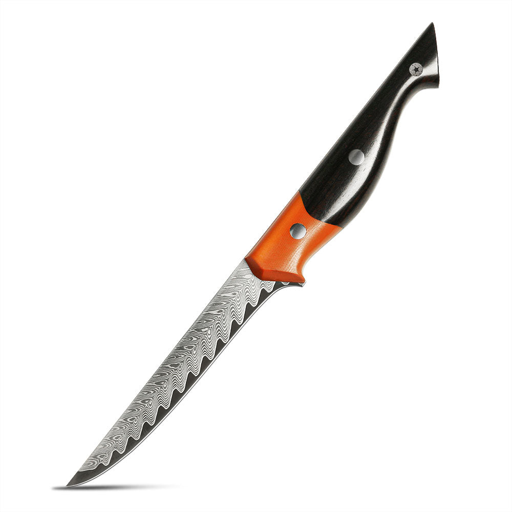 Cuchillo Deshuesador Patagón Damasco 67 capas hoja 14 cm