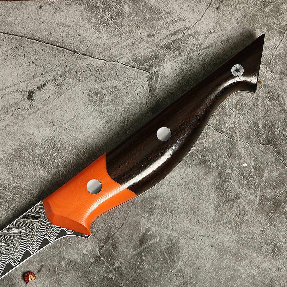 Cuchillo Deshuesador Patagón Damasco 67 capas hoja 14 cm