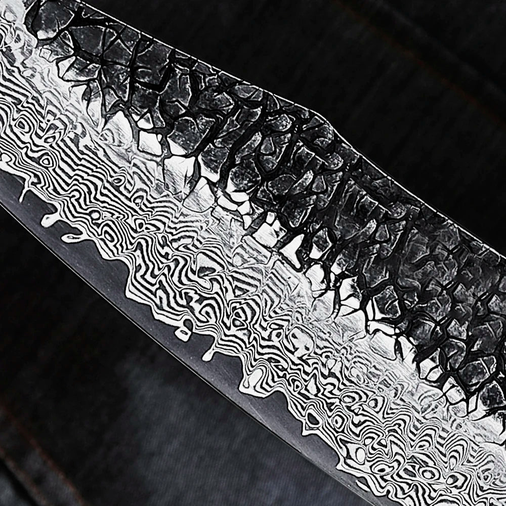 Cuchillo Parrillero PRO Acero Damasco 67 capas LEGADO - BESTIA
