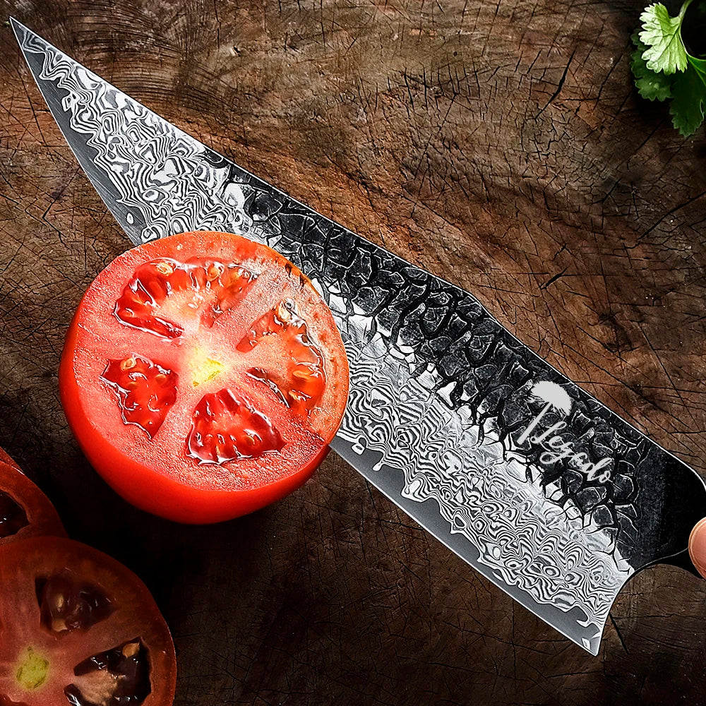 Cuchillo Parrillero PRO Acero Damasco 67 capas LEGADO - BESTIA