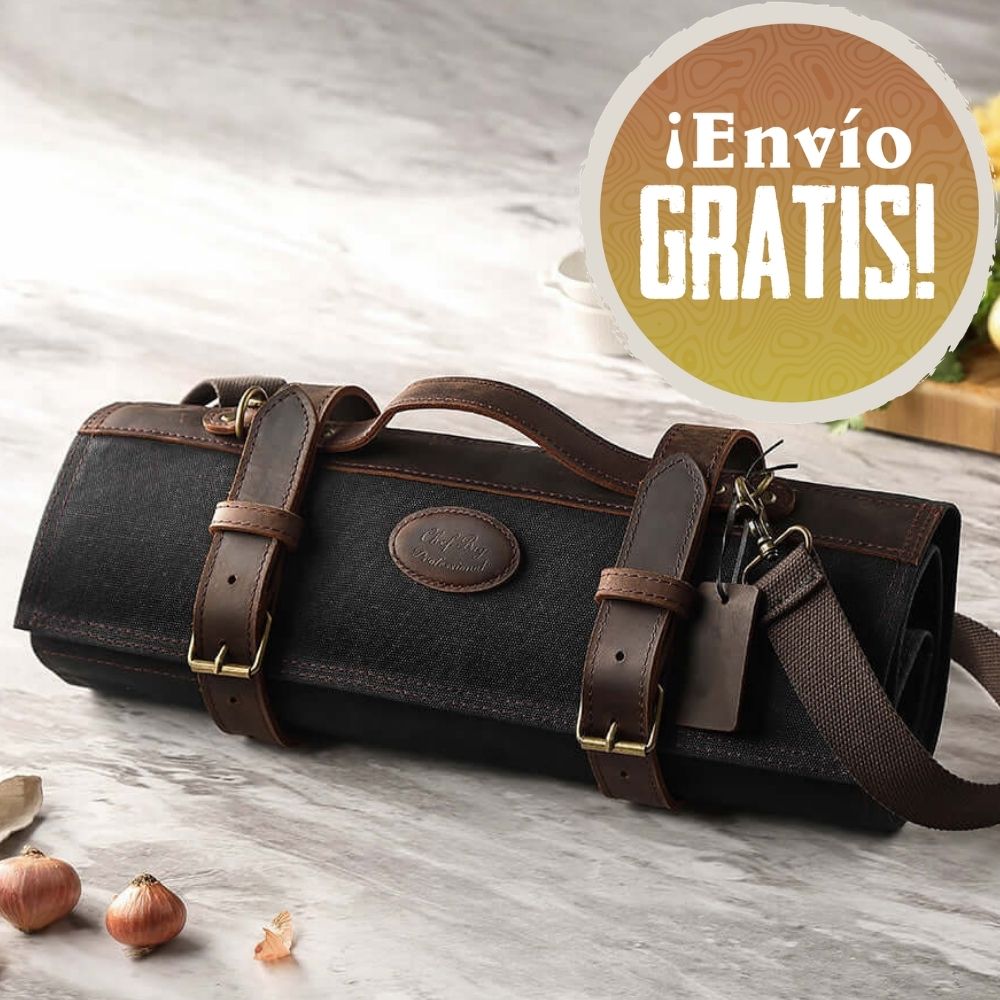 Bolso porta cuchillos profesional de 12 espacios - Negro (7794380505190)