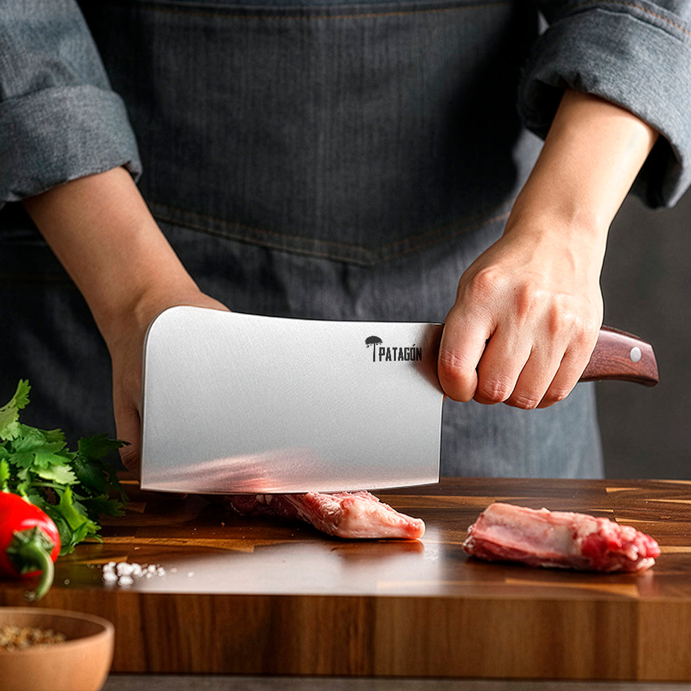 Hacha Patagón Acero Inox. BONE CHOPPER - HUALLE