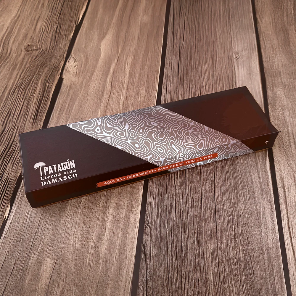 Cuchillo Chef Acero Damasco 67 capas hoja 19 cm PATAGÓN - TRUCHA PANAL