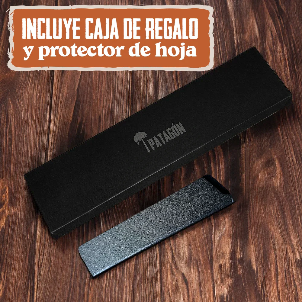 NÁCAR DEL PACÍFICO - Cuchillo Chef Damasco 67 capas Hoja 20 cm PATAGÓN