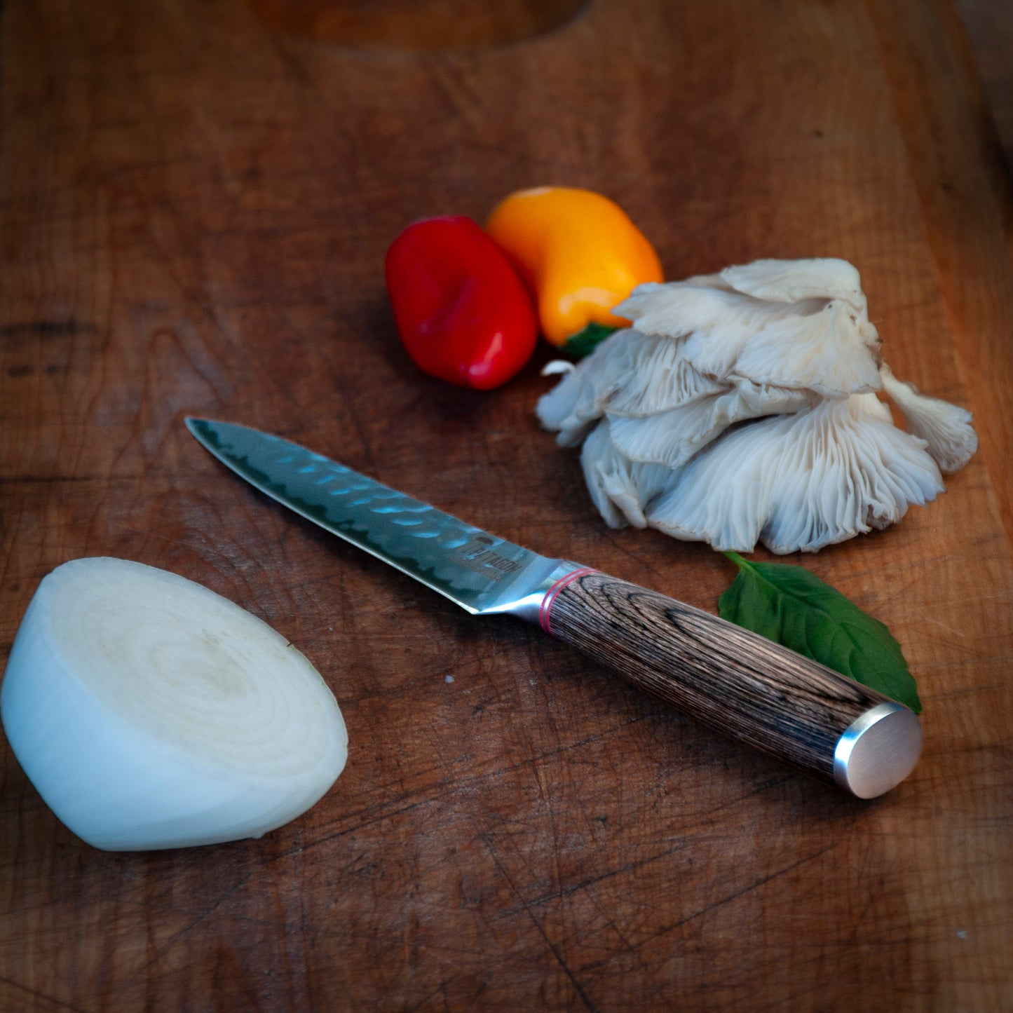 Cuchillo Puntilla Patagón Acero 3 capas Martillado hoja 13 cm