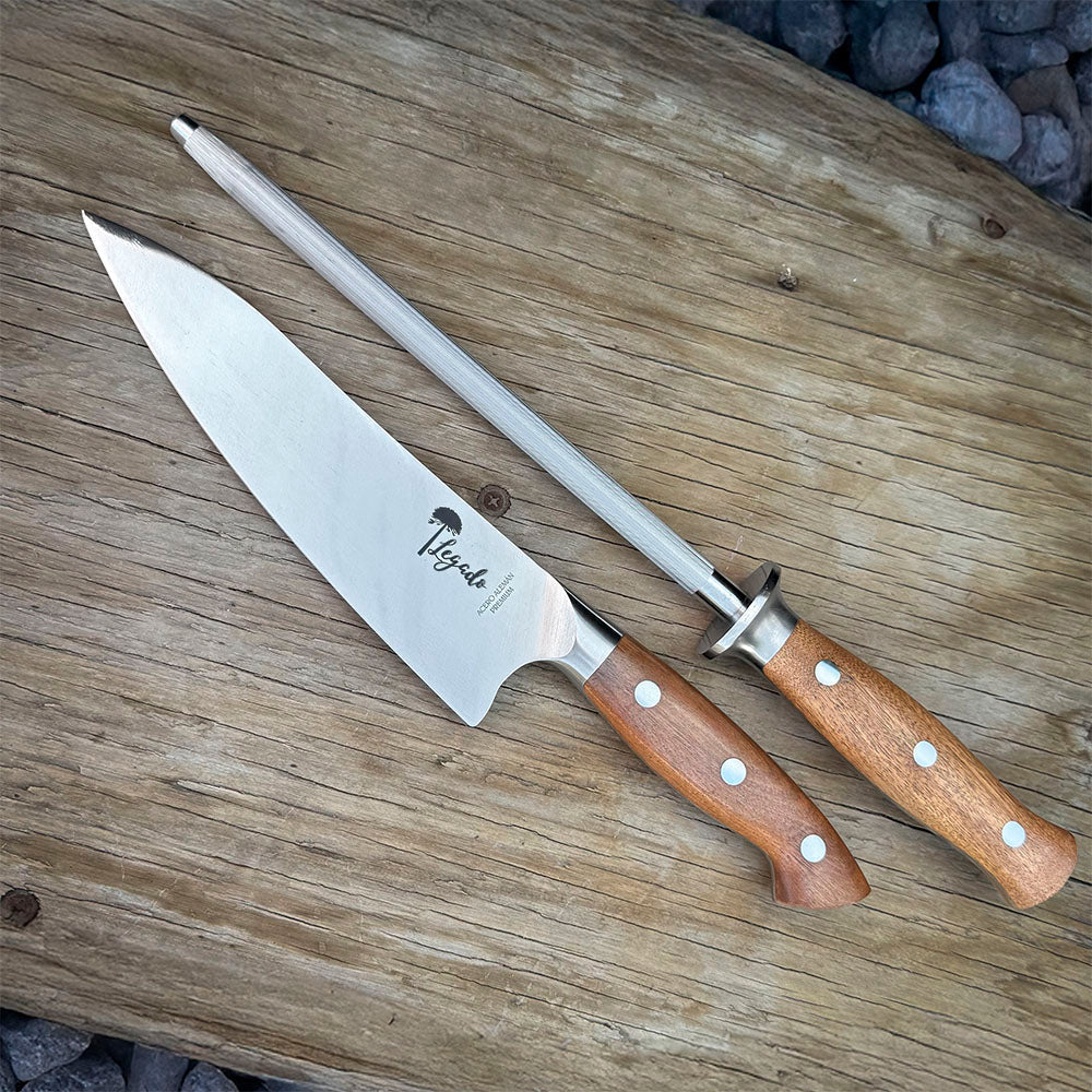 Set Parrillero Cuchillo + Chaira PELLÍN - Cuchillos Mundo Patagon