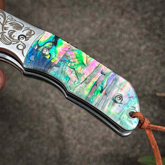 Cortapluma Damasco 89 capas PATAGÓN - NÁCAR - Cuchillos Mundo Patagon