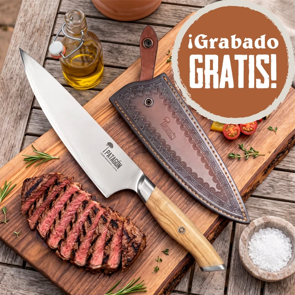 Cuchillo Huemul mas funda Eco-Cuero
