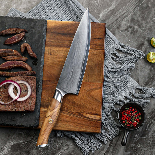 Cuchillo de asado acero revestido 3 capas hoja 20 cm - HUEMUL