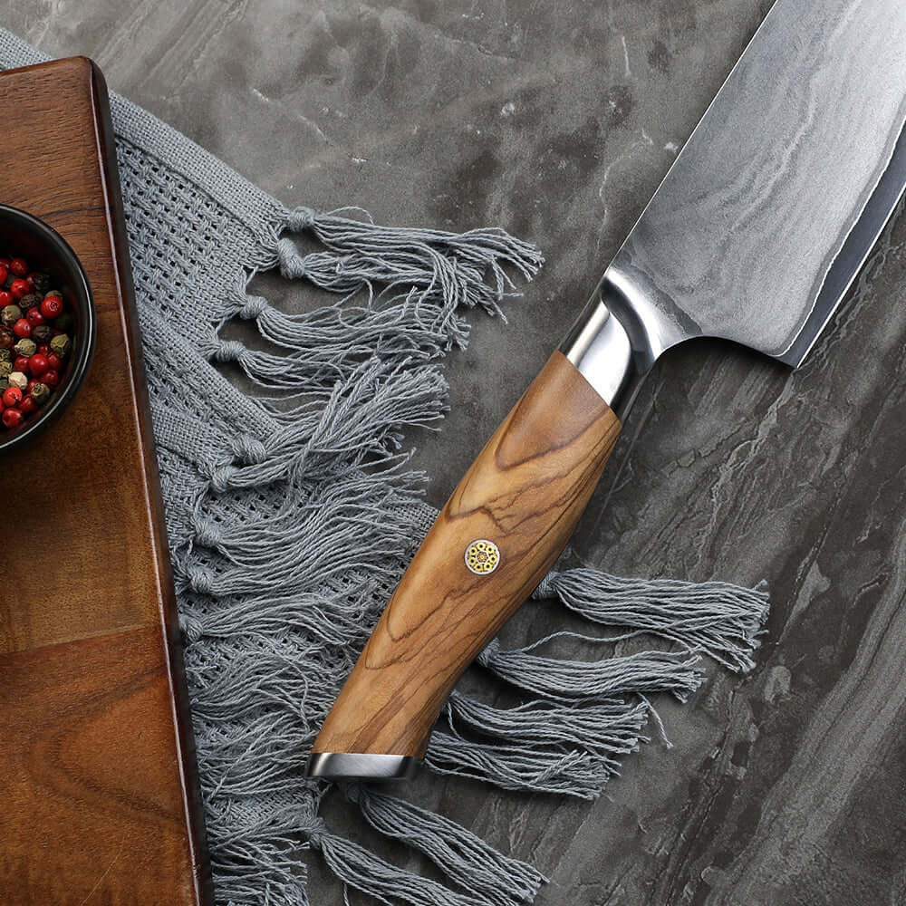 Cuchillo de asado acero revestido 3 capas hoja 20 cm - HUEMUL