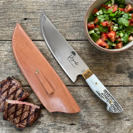 Cuchillo Carnicero Artesanal hoja 18 cm LEGADO - PUMA BLANCO