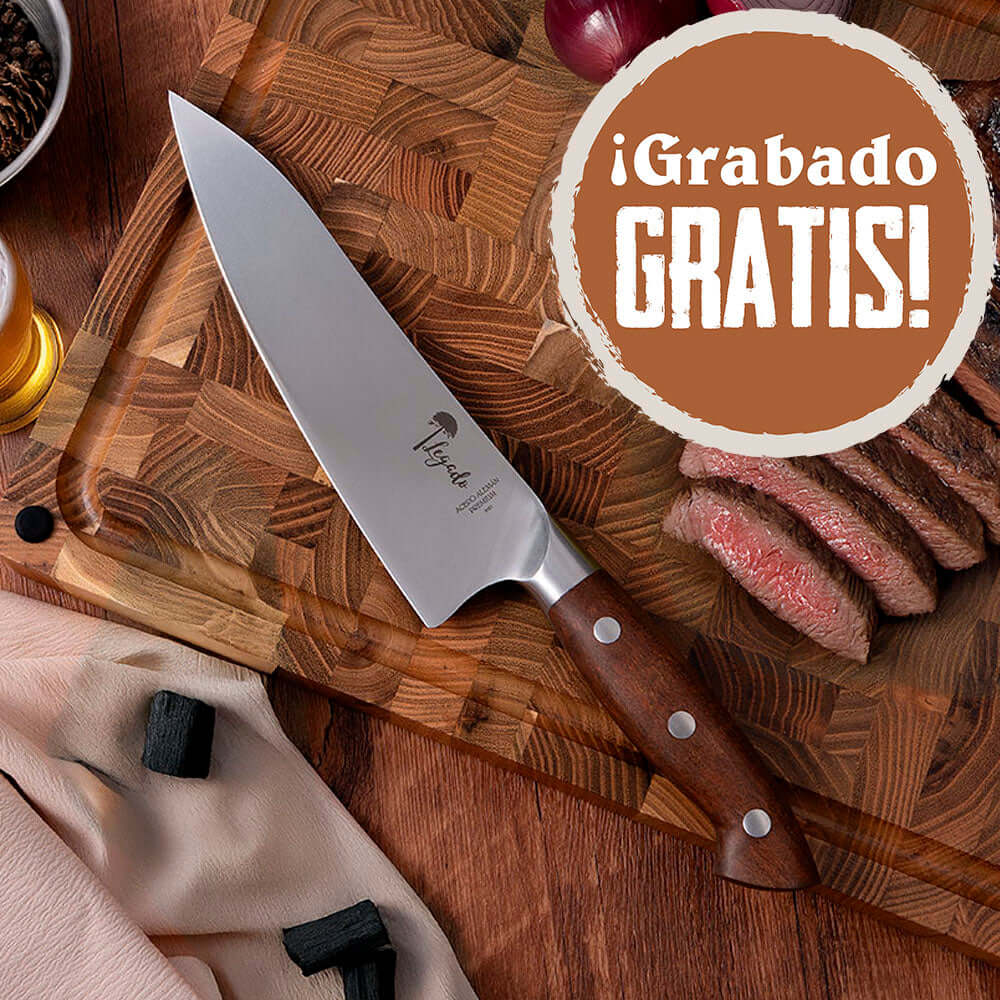 Cuchillo Chef Acero Alemán Premium Hoja 19 cm LEGADO - PELLÍN (7495456424038)