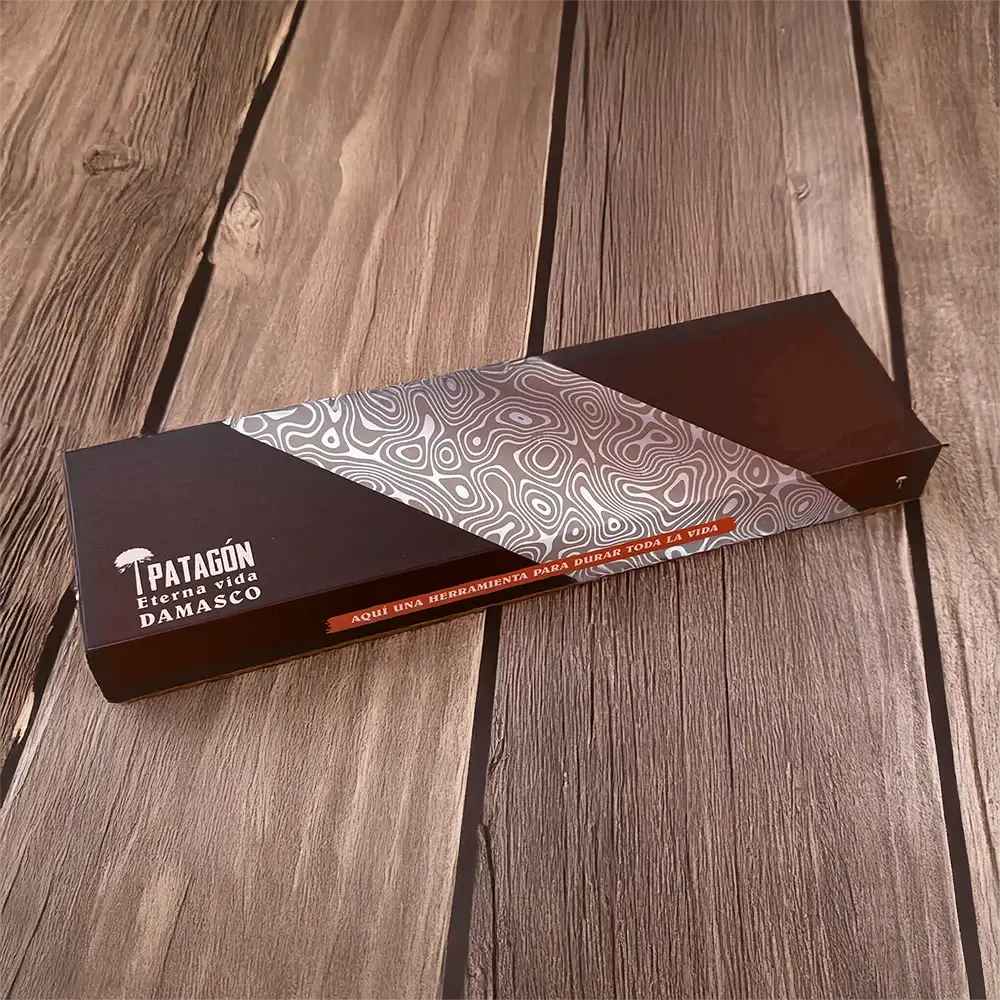Cuchillo Chef Acero Damasco 67 capas hoja 19 cm PATAGÓN - TRUCHA PANAL