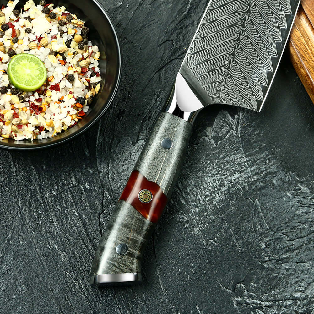 Cuchillo Chef Acero Damasco 73 capas hoja 20 cm PATAGÓN - LLOICA (7232349536358)