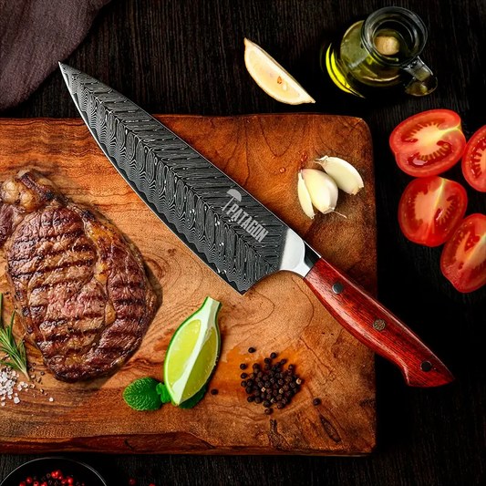 Cuchillo Chef Acero Damasco 67 capas hoja 20 cm - TRUCHA ARCO (6870487728230)