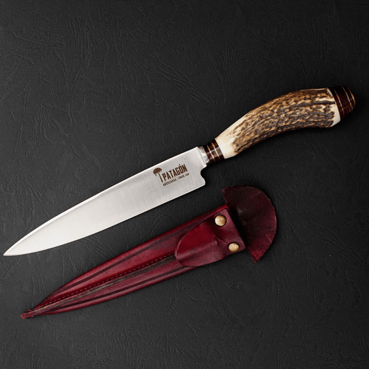 Cuchillo Gaucho Patagón Artesanal Asta de Ciervo hoja 16 cm