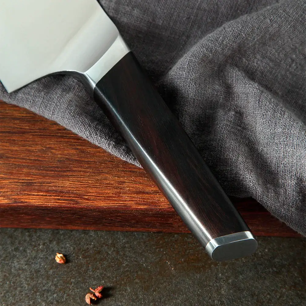 Cuchillo Hacha Bunka Acero Alemán Premium Hoja 20 cm - WENGE