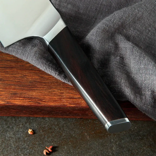 Cuchillo Hacha Bunka Acero Alemán Premium Hoja 20 cm - WENGE