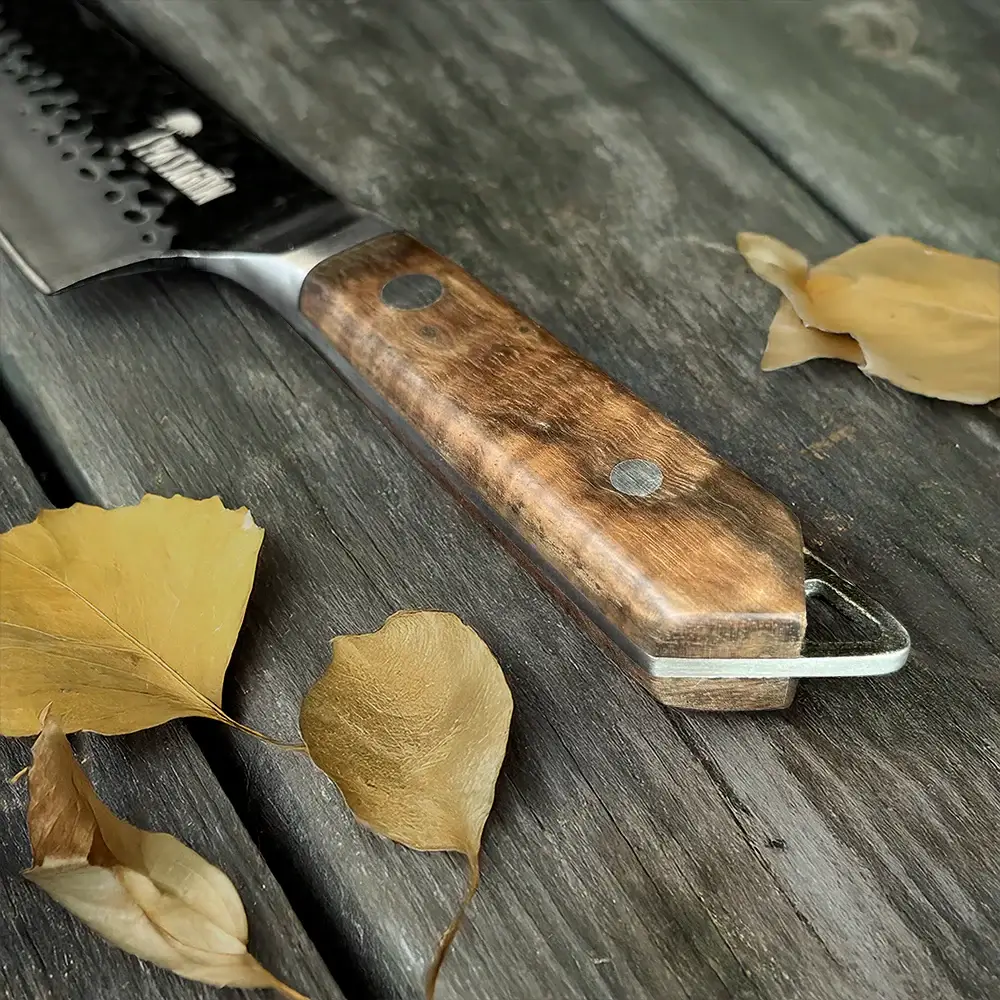 Cuchillo Parrillero inox. 3 capas hoja 20 cm Martillado PATAGÓN - PIÑON (6842312458342)