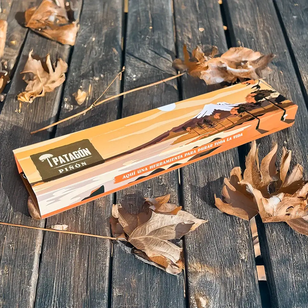 Cuchillo Parrillero inox. 3 capas hoja 20 cm Martillado PATAGÓN - PIÑON (6842312458342)