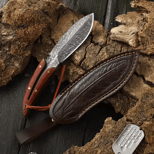 Cuchillo Pluma Patrón Damasco 10 cm (6954388324454)