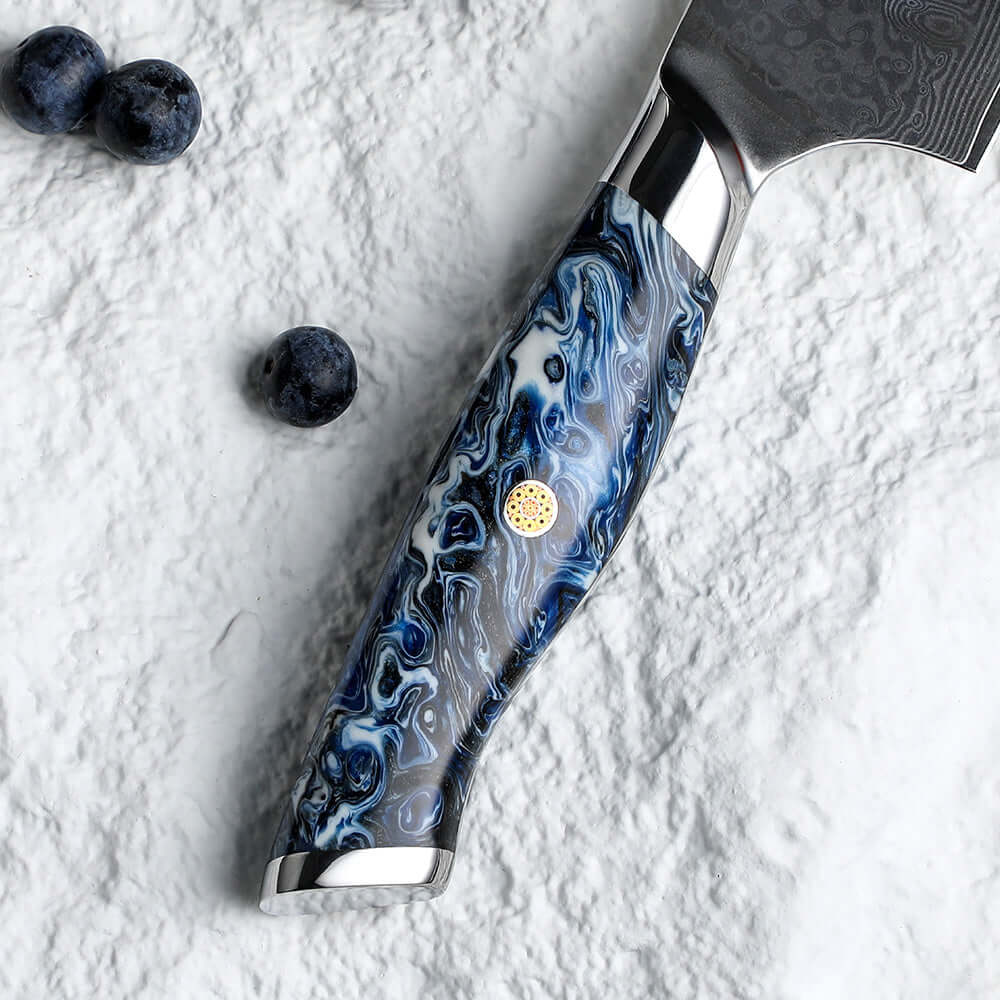 Cuchillo Santoku Damasco 67 capas martillado 18 cm (7076221419622)