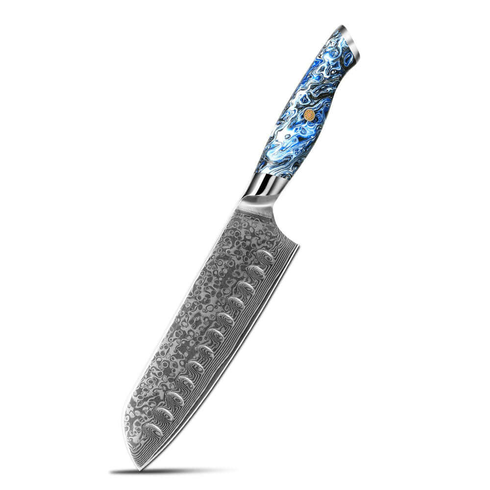 Cuchillo Santoku Damasco 67 capas martillado 18 cm (7076221419622)