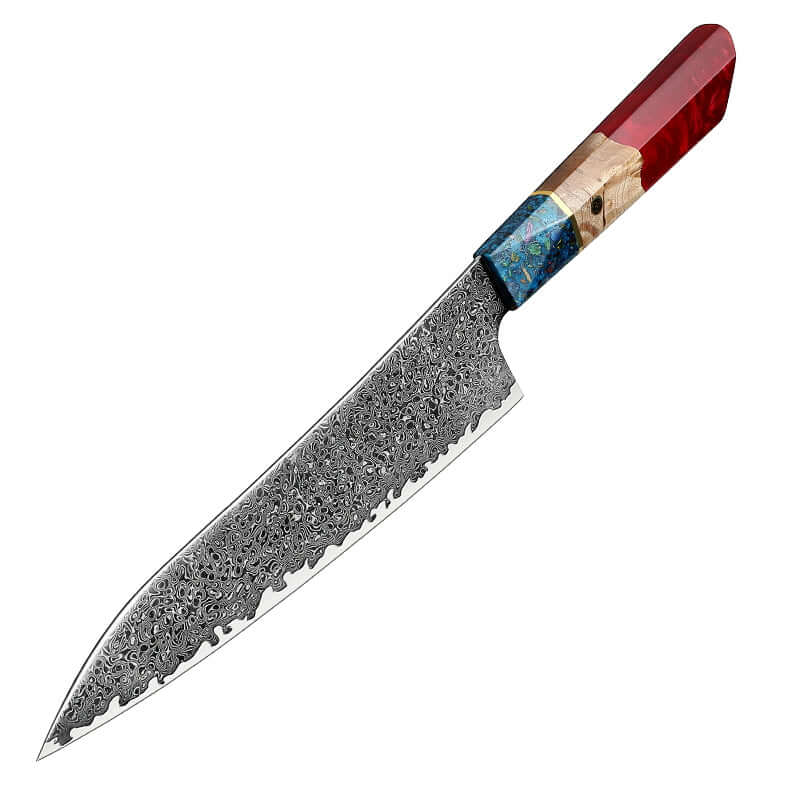 Cuchillo de Cocina Acero Damasco 67 capas hoja 21 cm - 3 COLORES (6870490185830)