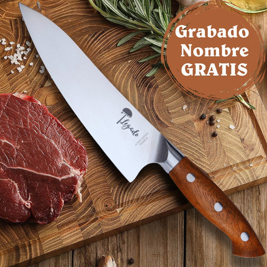 PELLÍN - Cuchillo Chef Acero Alemán Premium Hoja 19 cm LEGADO Con caja regalo