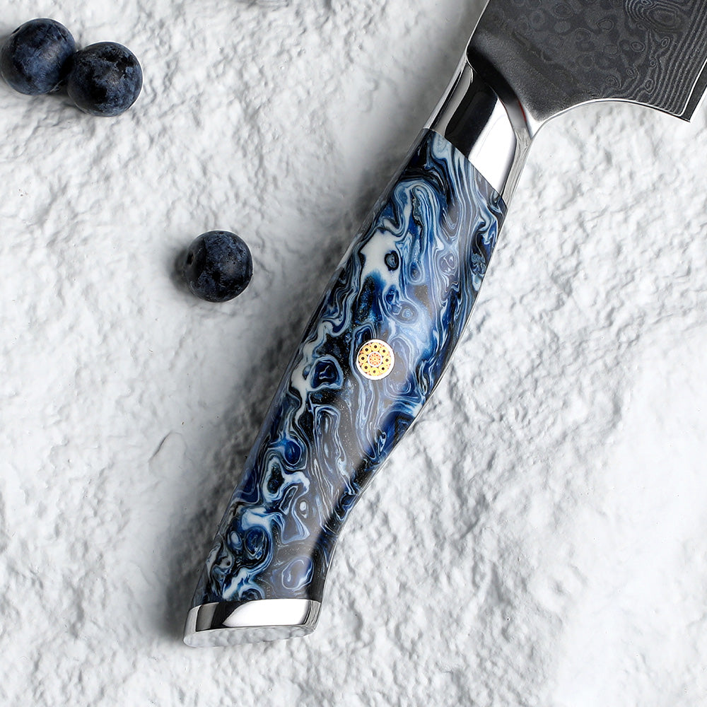GLACIAR - Santoku Damasco 67 capas hoja 18 cm PATAGÓN