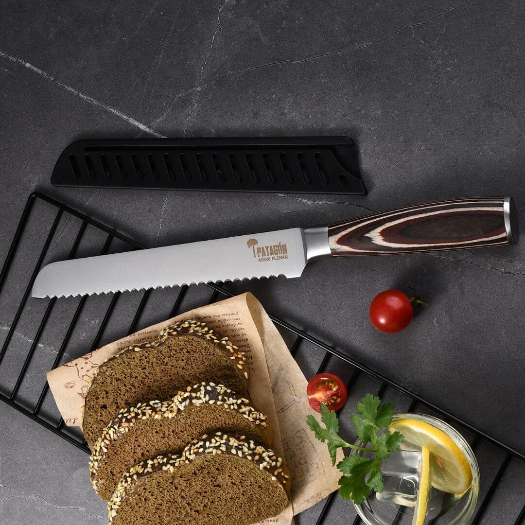 ESPIGA - Cuchillo Pan Acero Alemán hoja 20 cm PATAGÓN (6770900009062)