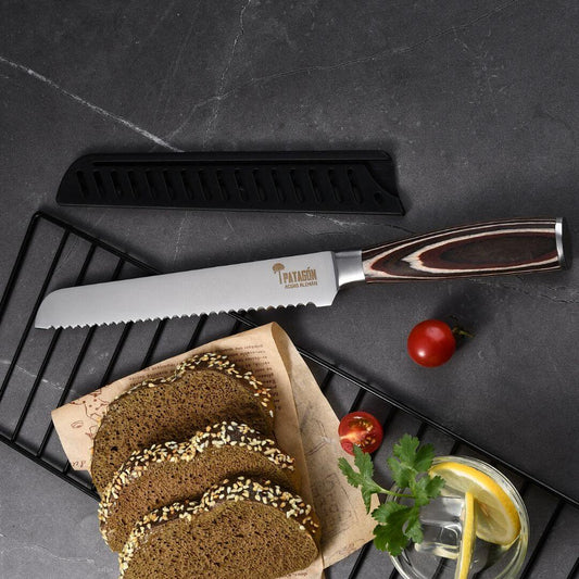 ESPIGA - Cuchillo Pan Acero Alemán hoja 20 cm PATAGÓN - Cuchillos Mundo Patagon