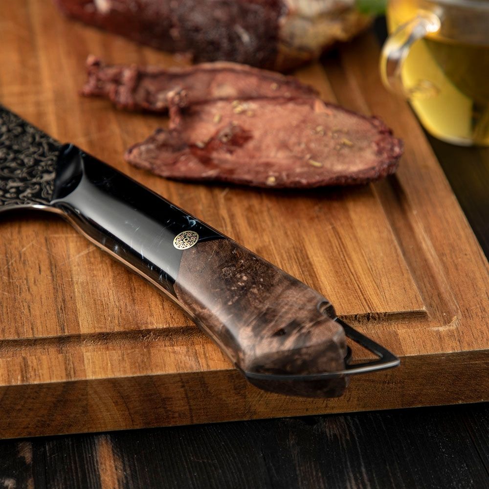 Cuchillo Parrillero Damasco 67 capas hoja 20 cm LEGADO - SALVAJE