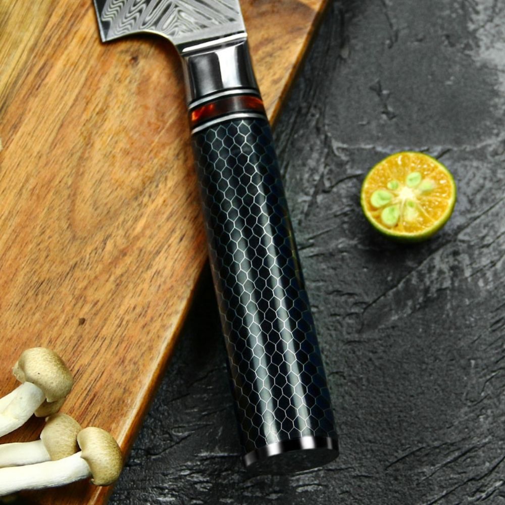 Cuchillo Chef Damasco 67 capas hoja 20 cm PATAGÓN - TRUCHA PANAL - Cuchillos Mundo Patagon