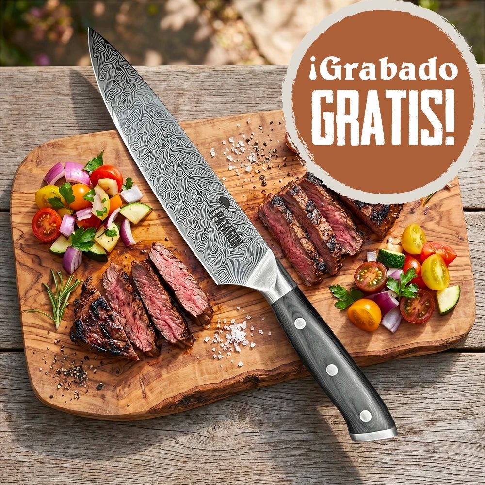 Cuchillo de asado hoja 20 cm PATAGÓN - CARBONO TRUCHA