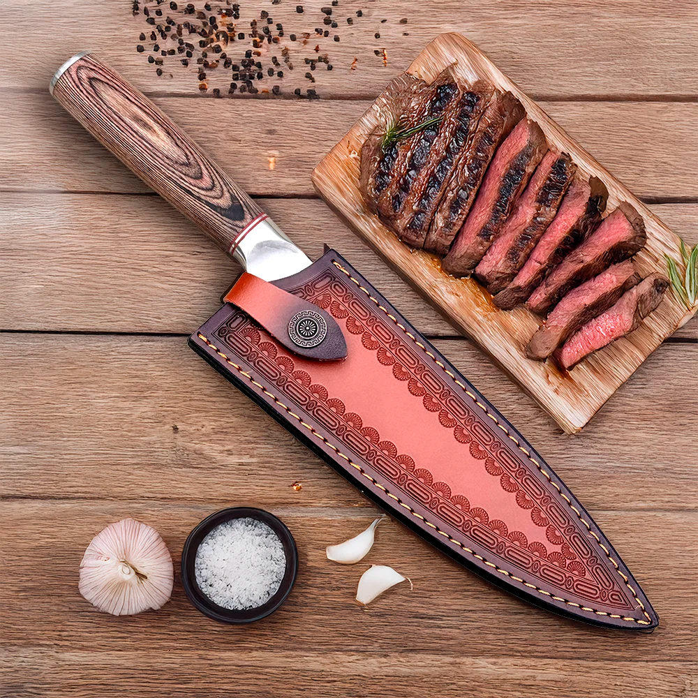 Funda de eco-cuero para cuchillo Chef hoja 19 a 21 cm - Cuchillos Mundo Patagon